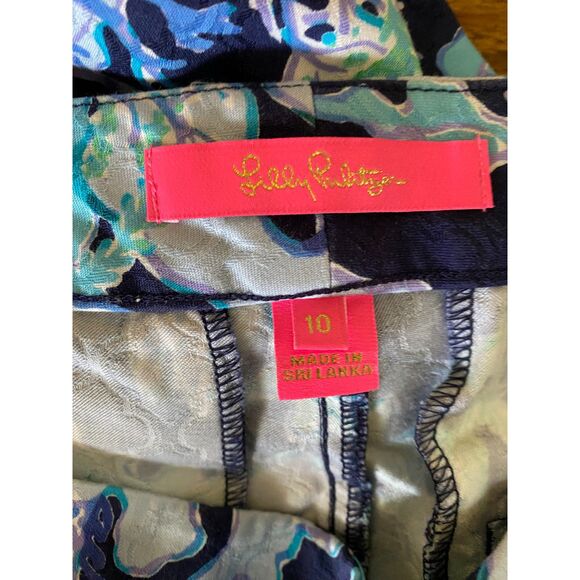 Lilly Pulitzer Floral Skinny Ankle Pants Women Size 10 - Picture 5 of 6